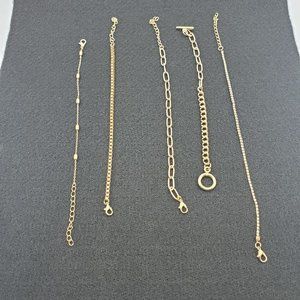 Set of 5 gold plated bracelets